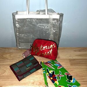 Línea A by Sapaf Wallet, Victoria’s Secret Pouch, Quetzal Bolas & Mary Kay Bag